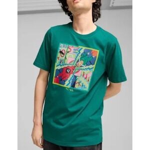 Puma x Squid Games Netflix Green Graphic Tee Size S